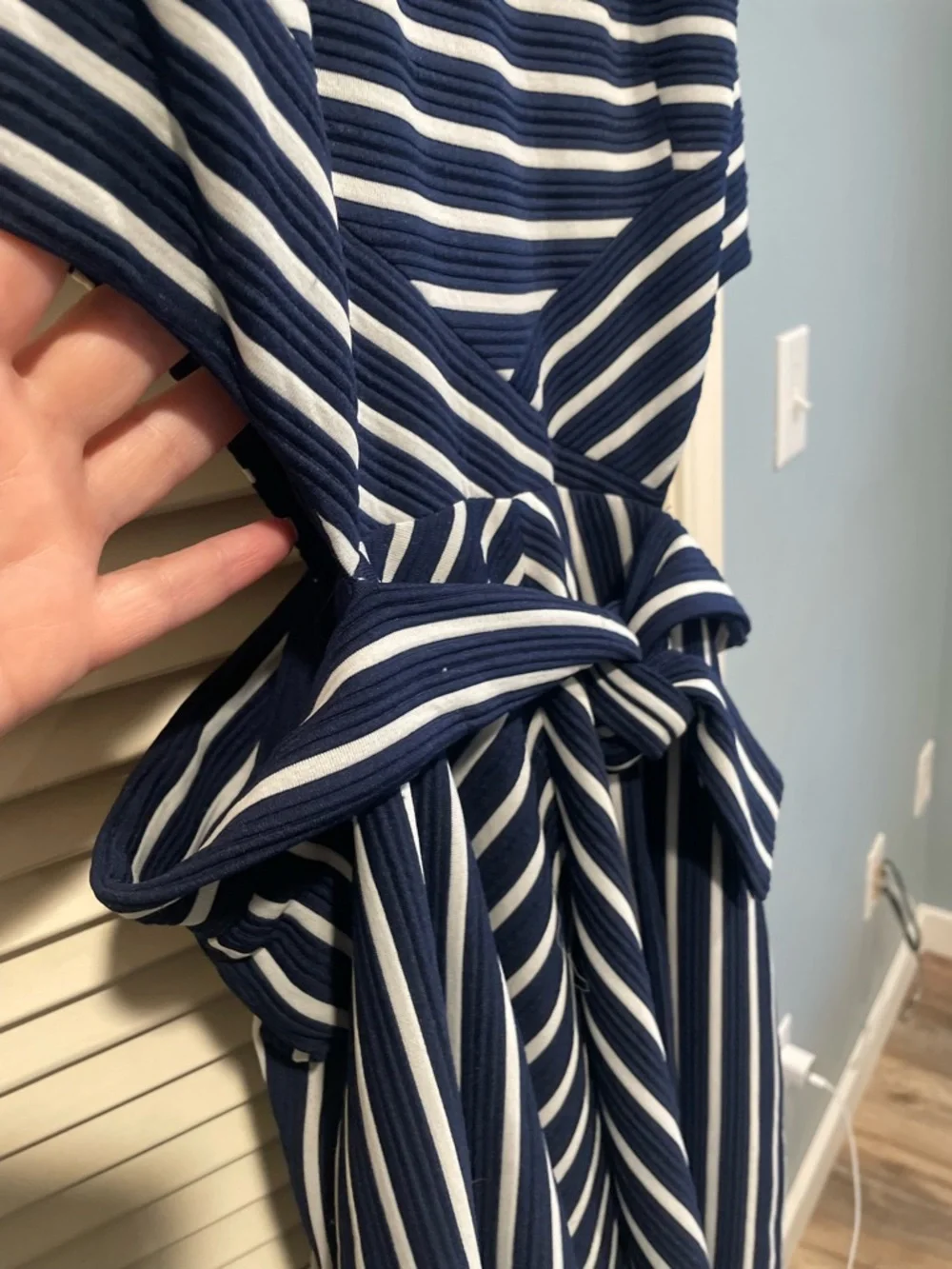Hutch Women’s Navy and White Striped Tie-Waist Dress - Picture 2 of 8